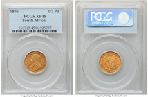 Republic gold 1/2 Pond 1896 XF45 PCGS, Pretoria mint, KM9.2. AGW 0.1176 oz. 

HID09801242017

© 2022 Heritage Auctions | All Rights Reserved