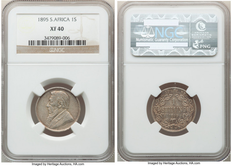 Republic Pair of Certified Assorted Shillings NGC, 1) Shilling 1895 - XF40, KM5 ...