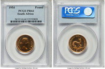 Elizabeth II gold Proof Pound 1954 PR64 PCGS, Pretoria mint, KM54. AGW 0.2355 oz.

HID09801242017

© 2022 Heritage Auctions | All Rights Reserved