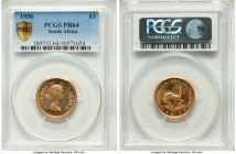Elizabeth II gold Proof Pound 1956 PR64 PCGS, Pretoria mint, KM54.

HID09801242017

© 2022 Heritage Auctions | All Rights Reserved
