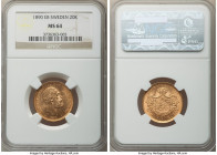 Oscar II gold 20 Kronor 1890-EB MS64 NGC, KM748. Rose colored gold with crisp lustrous surface. AGW 0.2593 oz. 

HID09801242017

© 2022 Heritage A...