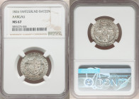 Aargau. Canton Batzen 1826 MS67 NGC, KM21. Silver-gray patina. 

HID09801242017

© 2022 Heritage Auctions | All Rights Reserved