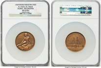 Confederation bronze "Ticino - Bellinzona Shooting Festival" Medal 1929 MS65 Brown NGC, Richter-1465b. 50mm. Housed in oversized NGC holder. 

HID09...