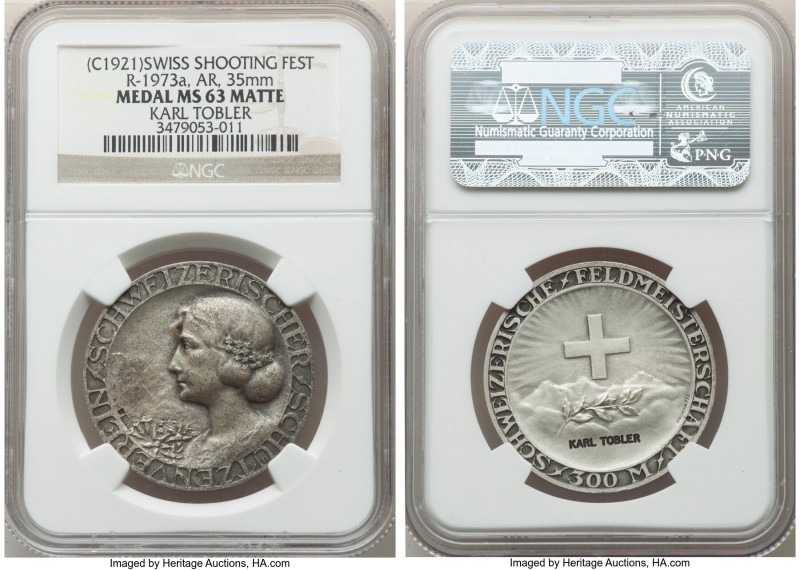 Confederation silver "Schweizerischer Shooting Festival" Medal ND (after 1921) M...