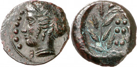 (415-409 a.C.). Sicilia. Himera. Hemilitra. (S. 1110) (CNG. III, 326). Reverso desplazado. 2,71 g. (EBC).