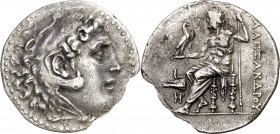 (188-170 a.C.). A nombre de Alejandro Magno. Samos. Tetradracma. (S. 4662 var) (CNG. VI, 1243). Cospel algo faltado. 14,25 g. (MBC+).
