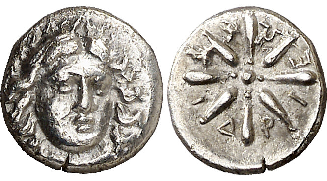 Sátrapas de Caria. Pixodaros (340-334 a.C.). Trihemióbolo. (S. 4968 var) (BMC. X...