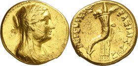Egipto Ptolemaico. Berenice II (244-221 a.C.). Octodracma. (S. 7799 var) (SNG. Copenhage 169). Raspaduras y golpes. Rara. 27,64 g. (MBC).