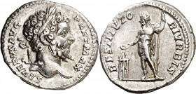 (201 d.C.). Septimio Severo. Denario. (Spink 6357) (S. 599) (RIC. 167a). 3,12 g. MBC+.