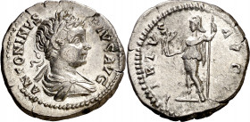 (203 d.C.). Caracalla. Denario. (Spink 6903) (S. 665a) (RIC. 149). 3,26 g. MBC+.
