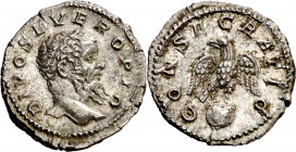 (211 d.C.). Septimio Severo. Denario. (Spink 7051) (S. 84) (RIC. 191c, Caracalla). 2,82 g. EBC-.