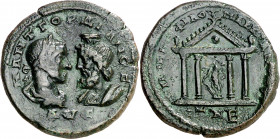 s/d. Gordiano III. Moesia inferiror. Marcianópolis. AE 27. (RPC. VII (ID. 27920)) (S.GIC. falta). 11,46 g. MBC.