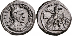 (244-245 d.C.). Filipo I. Alejandría. Tetradracma de vellón. (Spink 9080) (Kampmann-Ganschow 74.17). 15 g. MBC+.