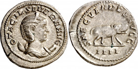 (248 d.C.). Otacilia Severa. Antoniniano. (Spink 9160) (S. 63) (RIC. 116b). 4,42 g. MBC+.
