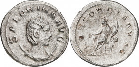 (258-260 d.C.). Salonina. Antoniniano. (Spink falta) (S. falta). 3,21 g. MBC+.
