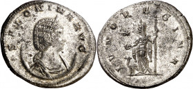 (264 d.C.). Salonina. Antoniniano. (Spink 10641) (S. 67b) (RIC. 92). Conserva gran parte del plateado original. 4,04 g. EBC.