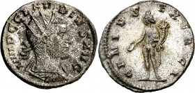 (269-270 d.C.). Claudio II. Antoniniano. (Spink 11340 var) (Co. 114) (RIC. 48). Conserva parte del plateado original. 3,21 g. EBC.