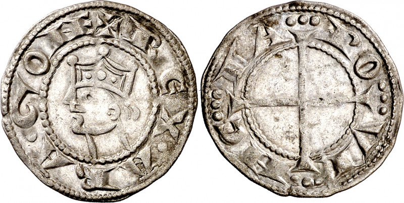 Comtat de Provença. Alfons I (1162-1196). Provença. Ral coronat. (Cru.V.S. 170) ...