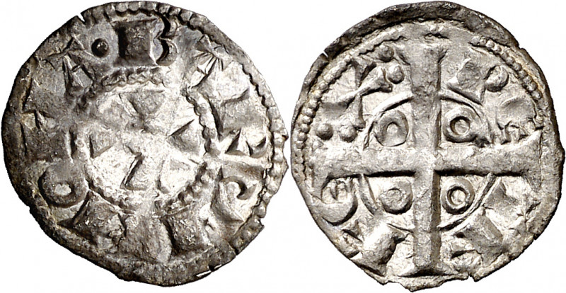 Pere I (1196-1213). Barcelona. Òbol. (Cru.V.S. 301) (Cru..C.G. 2110). Vellón ric...