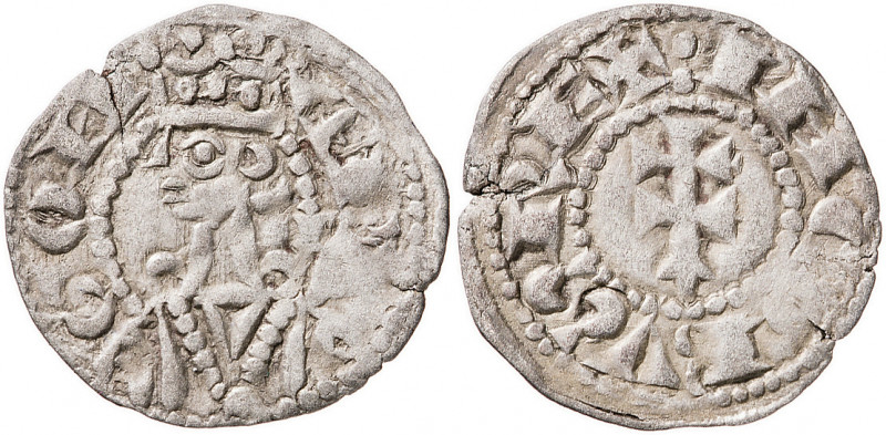 Jaume I (1213-1276). Zaragoza. Óbolo jaqués. (Cru.V.S. 319) (Cru.C.G. 2135). Ex ...