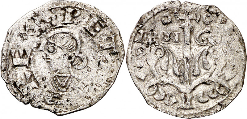 Pedro el de Huesca (1094-1104). Jaca. Dinero. (Cru.V.S. 213.1) (R.Ros 3.5.8 var....