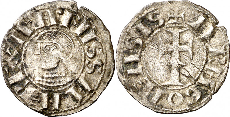 Alfonso el Batallador (1104-1134). Navarra. Dinero. (Cru.V.S. 219.1 var) (R.Ros ...