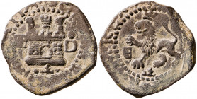 s/d (1570-1571). Felipe II. Segovia. D. 2 maravedís. (AC. 61). 4,22 g. MBC.