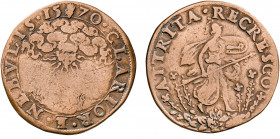 1570. Felipe II. Amberes. Jetón. (Dugniolle 2515). 4,62 g. MBC-.
