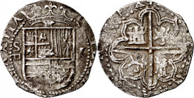 s/d (antes de 1588). Felipe II. Sevilla. . 1 real. (AC. 258). Flor de lis entre escudo y corona. 3,32 g. MBC-.