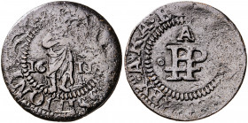 1611. Felipe III. Perpinyà. 1 ternet. (AC. 49) (Cru.C.G. 3809). 2,04 g. MBC-.