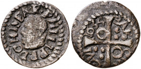 1634. Felipe IV. Barcelona. 1 diner. (AC. 10) (Cru.C.G. 4422l). 0,63 g. MBC-.