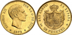 1878*1878. Alfonso XII. EMM. 25 pesetas. (AC. 71). 8,09 g. EBC.