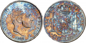 1885. Alfonso XII. Manila. 50 centavos. (AC. 124). Pátina artificial. 12,82 g. (EBC+).