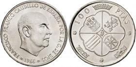 1966*1968. Franco. 100 pesetas. (AC. 147). 19,03 g. S/C.