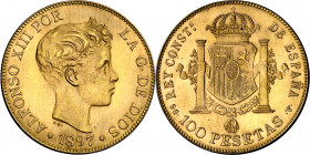 1897*1962. Franco. SGV. 100 pesetas. (AC. 178). Leves rayitas. 32,22 g. S/C-.