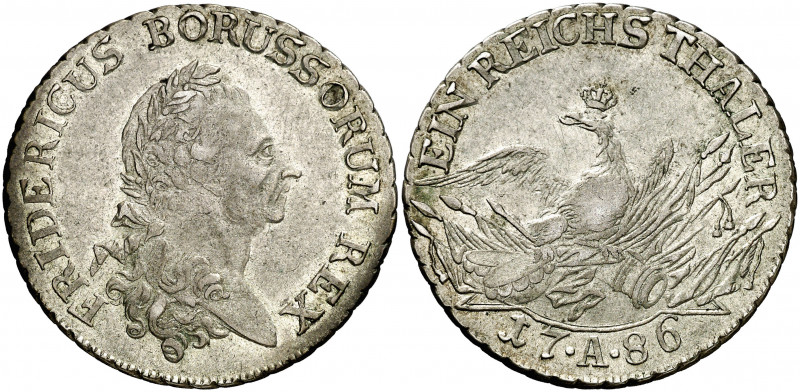 Alemania. Prusia. 1786. Federico II. A (Berlín). 1 taler. (Kr. 332.1) (Dav. 2590...