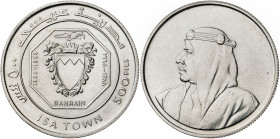 Bahrein. AH 1388/1968. 500 fils. (Kr. 8). AG. 18,20 g. EBC.