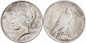 Estados Unidos. 1922. Filadelfia. 1 dólar. (Kr. 150). AG. 26,68 g. MBC+.