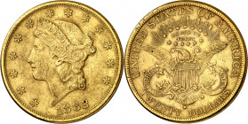 Estados Unidos. 1882. S (San Francisco). 20 dólares. (Fr. 178) (Kr. 74.3). AU. 33,34 g. MBC.