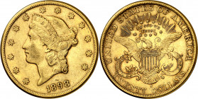 Estados Unidos. 1898. S (San Francisco). 20 dólares. (Fr. 178) (Kr. 74.3). AU. 33,36 g. MBC/MBC+.