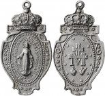 1930. Manresa. Centenario Purísima. Medalla de recuerdo. (Cru.Medalles 1449). Con corona y anilla. Aluminio. 1,97 g. EBC.