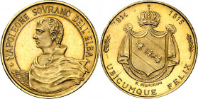 Italia. Napoleón, soberano de Elba (1814-1815). Grabador: R. Signorini. Rayitas. Oro. 3,03 g. Ø18 mm. EBC-.
