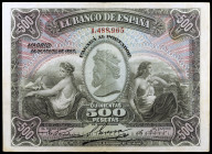 1907. 500 pesetas. (Ed. B100) (Ed. 316). 28 de enero. Reparaciones. Raro. MBC-.
