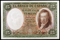 1931. 25 pesetas. (Ed. C9) (Ed. 358). 25 de abril, Vicente López. S/C-.