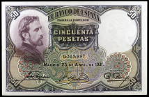 1931. 50 pesetas. (Ed. C10) (Ed. 359). 25 de abril, Rosales. S/C-.