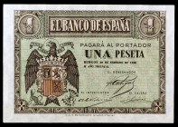 1938. Burgos. 1 peseta. (Ed. D28a) (Ed. 427a). 28 de febrero. Serie F. S/C-.