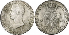 1812. José Napoleón. Madrid. AI. 4 reales. (AC. 18). Buen ejemplar. 5,88 g. MBC+.