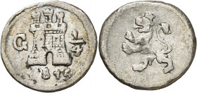 1815. Fernando VII. Guatemala. 1/4 de real. (AC. 252). Ex Áureo 21/05/1996, nº 2473. Escasa. 0,77 g. BC+.
