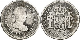 1820. Fernando VII. Lima. JP. 1/2 real. (AC. 363). 1,63 g. BC-/BC.