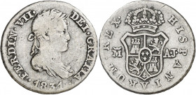 1831. Fernando VII. Madrid. AJ. 1/2 real. (AC. 381). 1,53 g. BC/BC+.